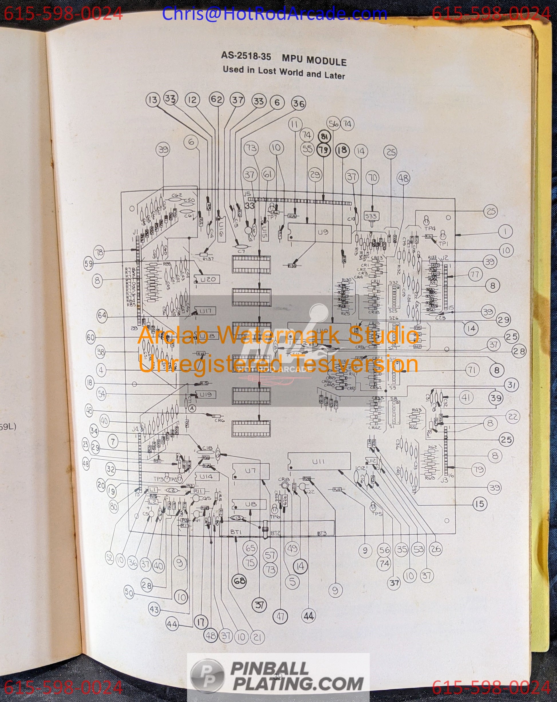 Bally Electronic Repair Module & Component - Pinball Manual - USED COPY