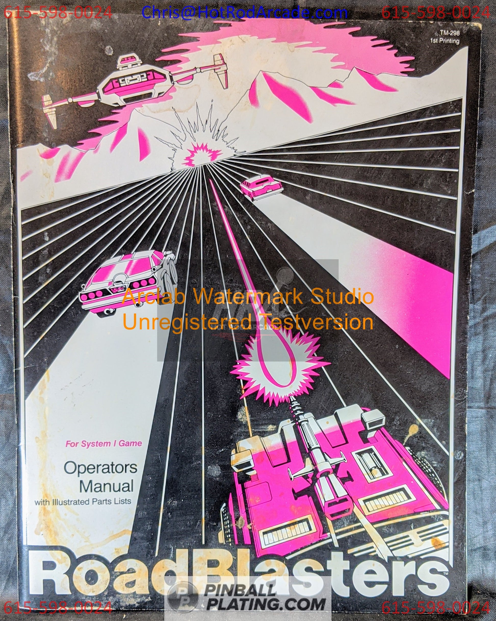 Road Blasters (Copy #2) - Atari - Arcade Manual - Schematics - Instructions - Used Copy