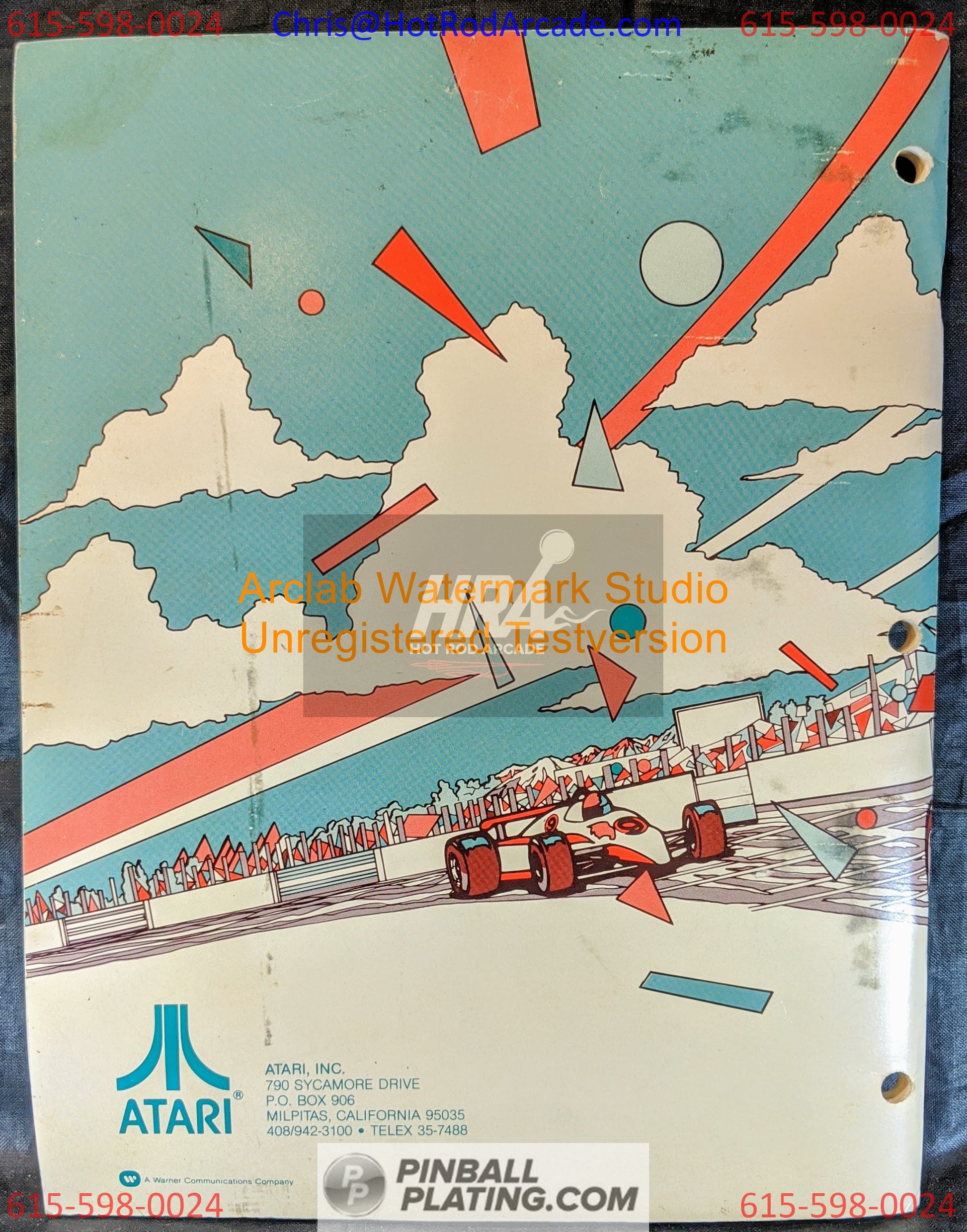 Pole Position - Atari - Arcade Manual - Schematics - Instructions - Used Copy