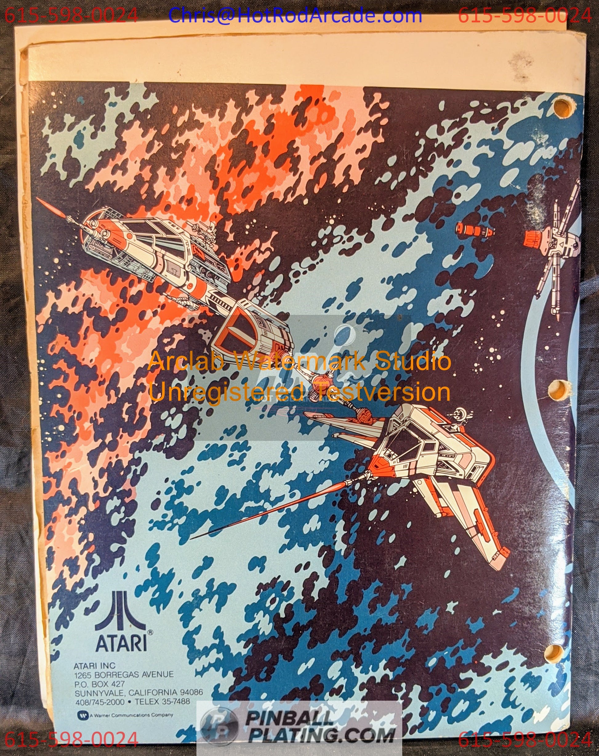 Space Duel - Atari  - Arcade Manual - Schematics - Instructions -Used Copy