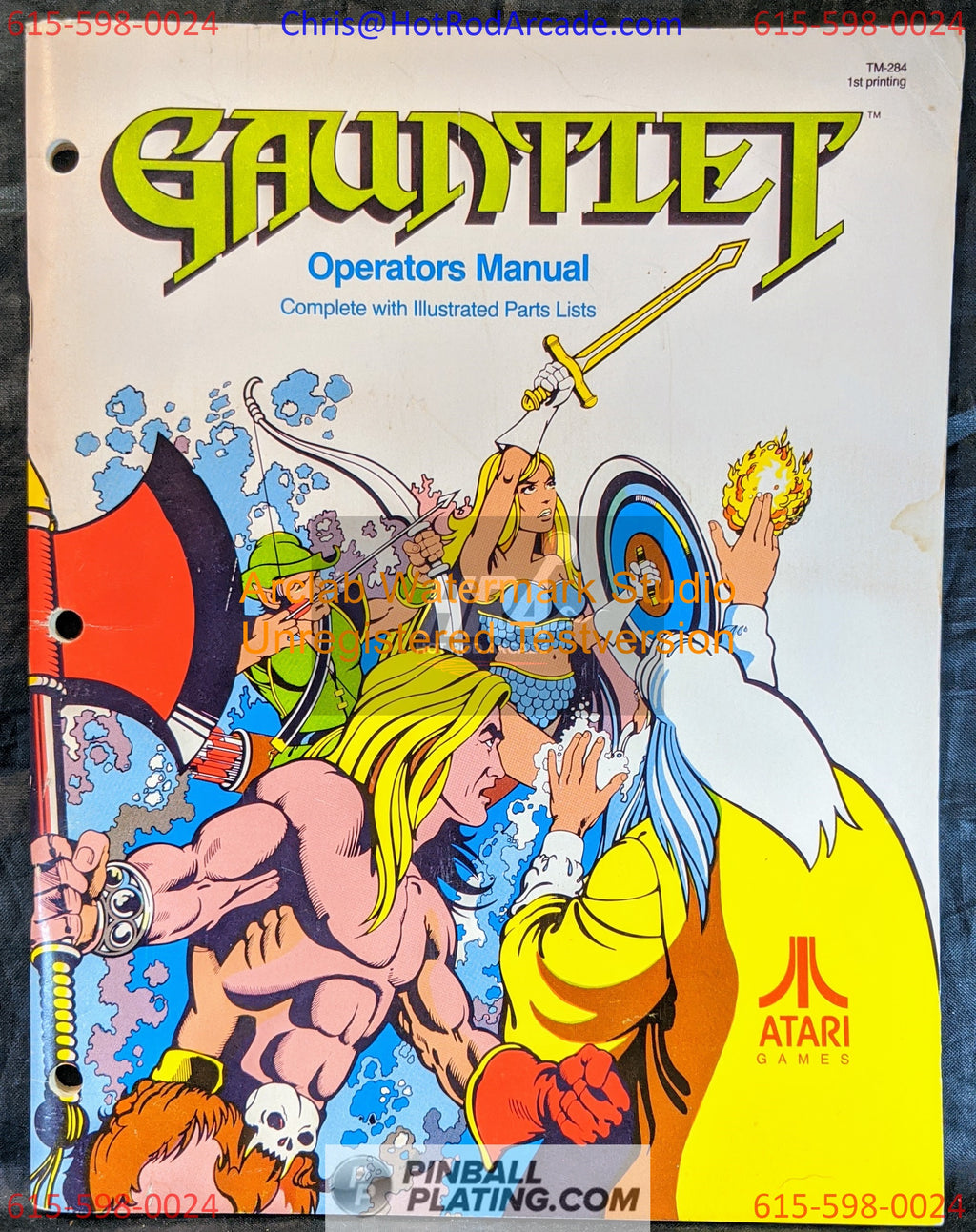 Gauntlet - Atari - Arcade Manual - Schematics - Instructions - Used Copy