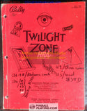 Twilight Zone  - Bally - Pinball Operations Manual - Reference Wiring - Instructions -Used Copy