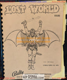 Lost World - Bally - Pinball Manual - Schematics - Instructions - Book - Used Copy