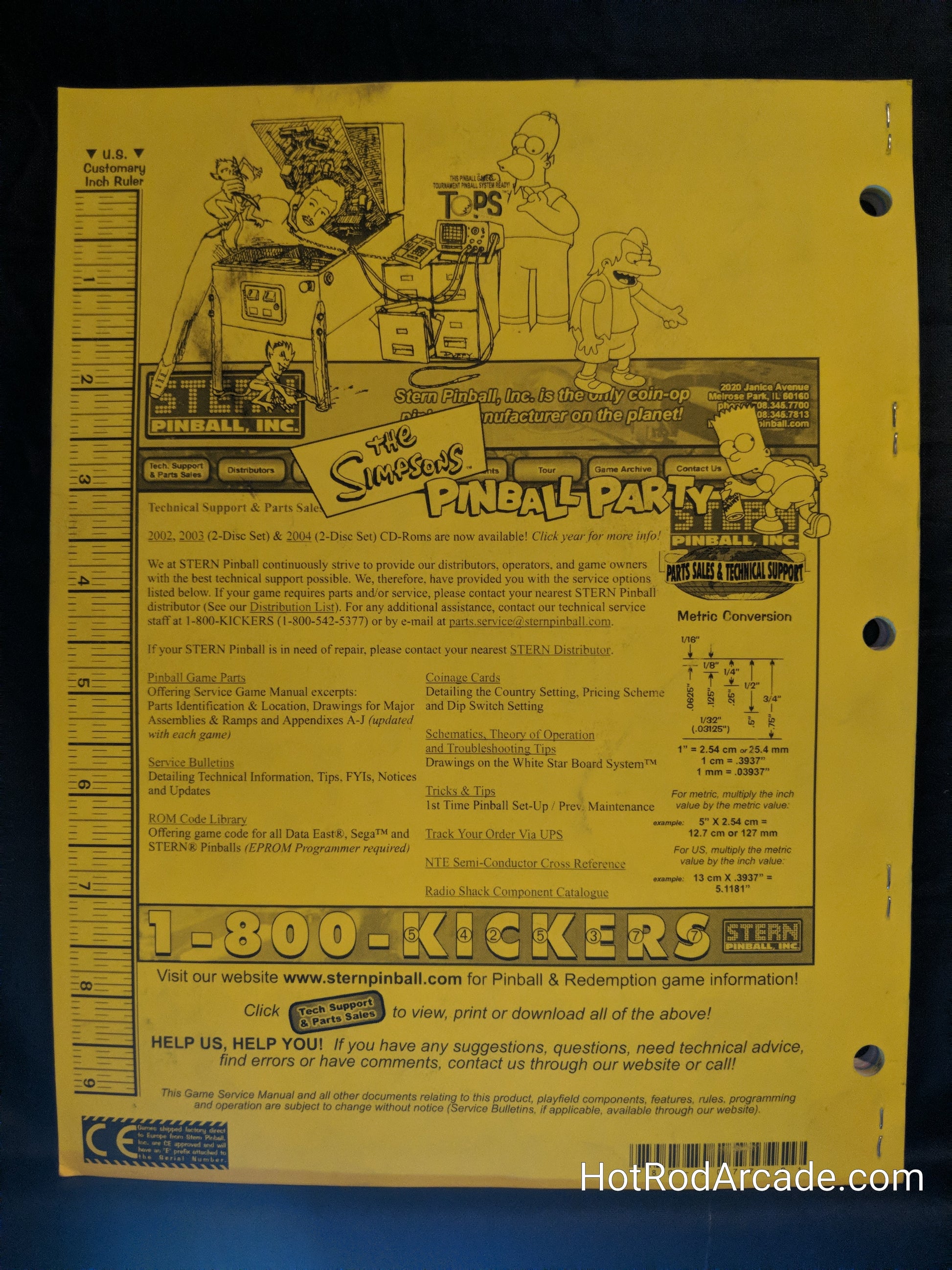 The Simpsons: Pinball Party - Stern - Pinball Manual  - Used Copy