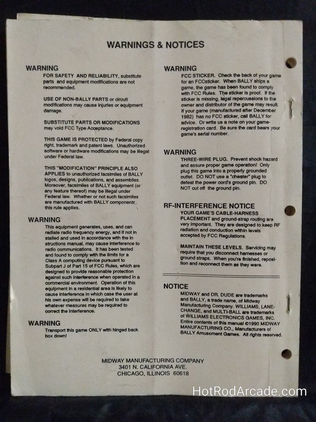 Dr Dude and His Excellent X Ray - Bally - Pinball Manual  - Schematics - Instructions - Used Copy