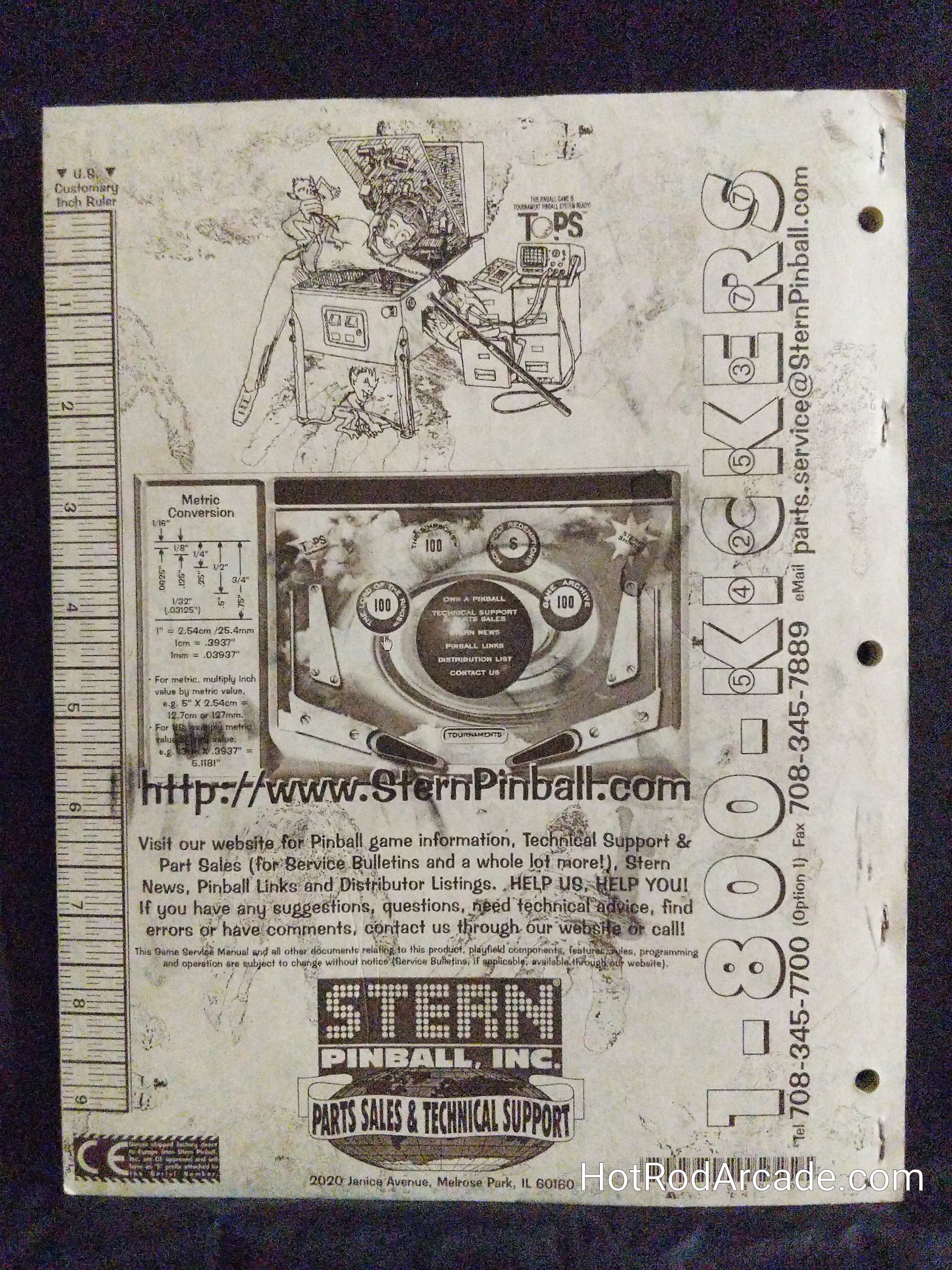 The Lord of the Rings - Stern - Pinball Manual  - Schematics - Instructions - Used Copy