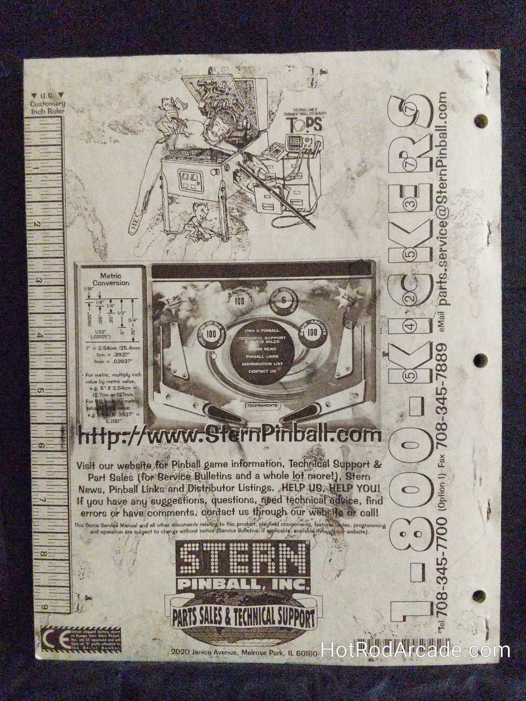 The Lord of the Rings - Stern - Pinball Manual  - Schematics - Instructions - Used Copy