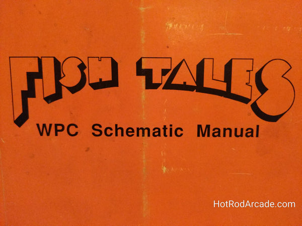 Fish Tales WPC Schematics Manual - Williams - Pinball - Instructions - Used Copy