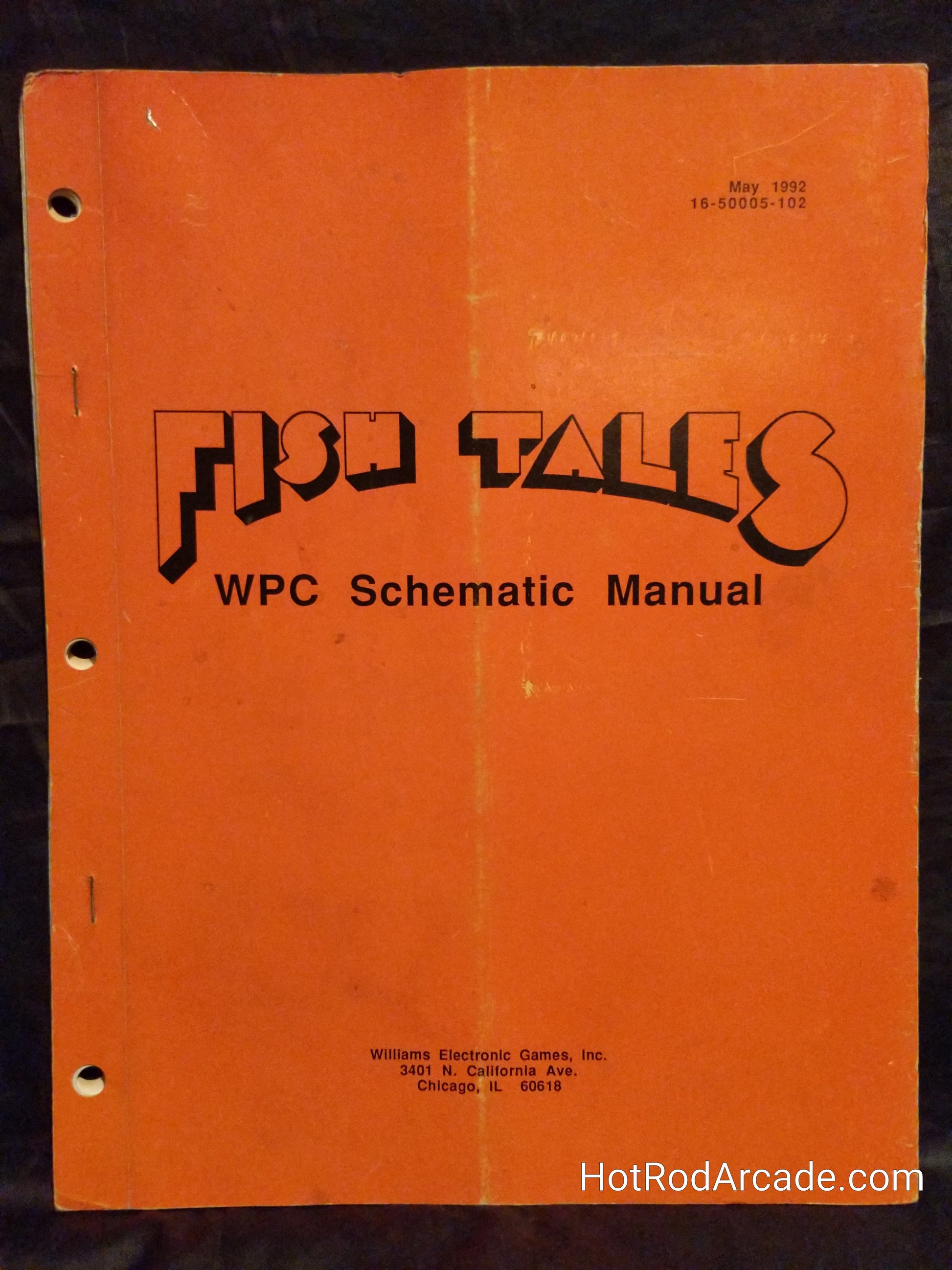Fish Tales WPC Schematics Manual - Williams - Pinball - Instructions - Used Copy