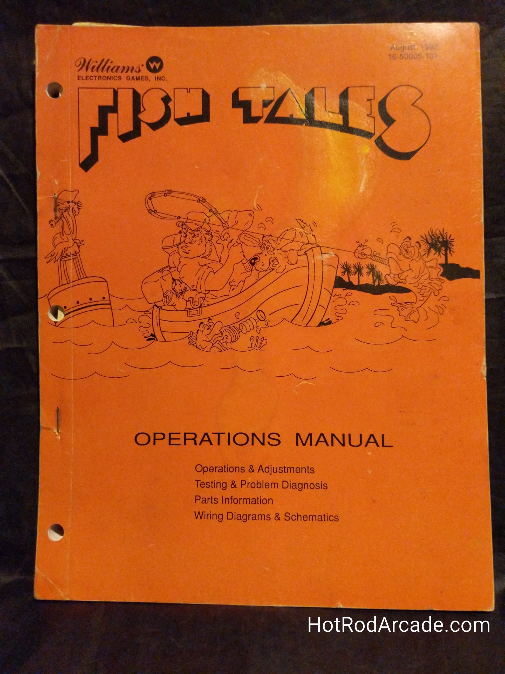 Fish Tales - Williams - Pinball Operations Manual - Wiring Diagrams - Instructions - Used Copy