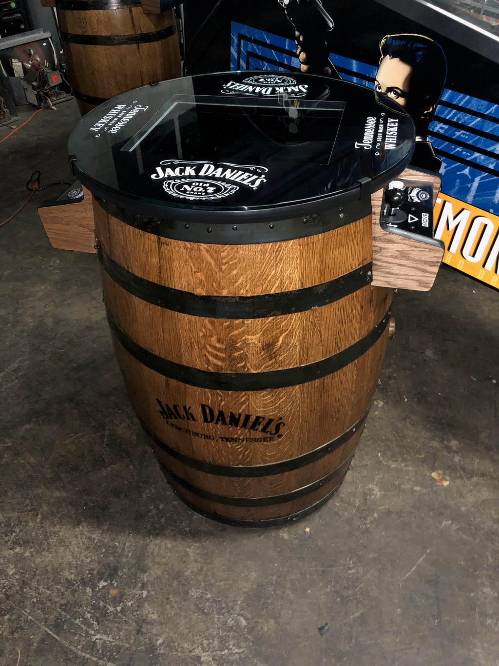 Tennessee Whiskey Barrel Multigame - Sixty Classic Games in One Unit - 1 Year Warranty! Used Barrel