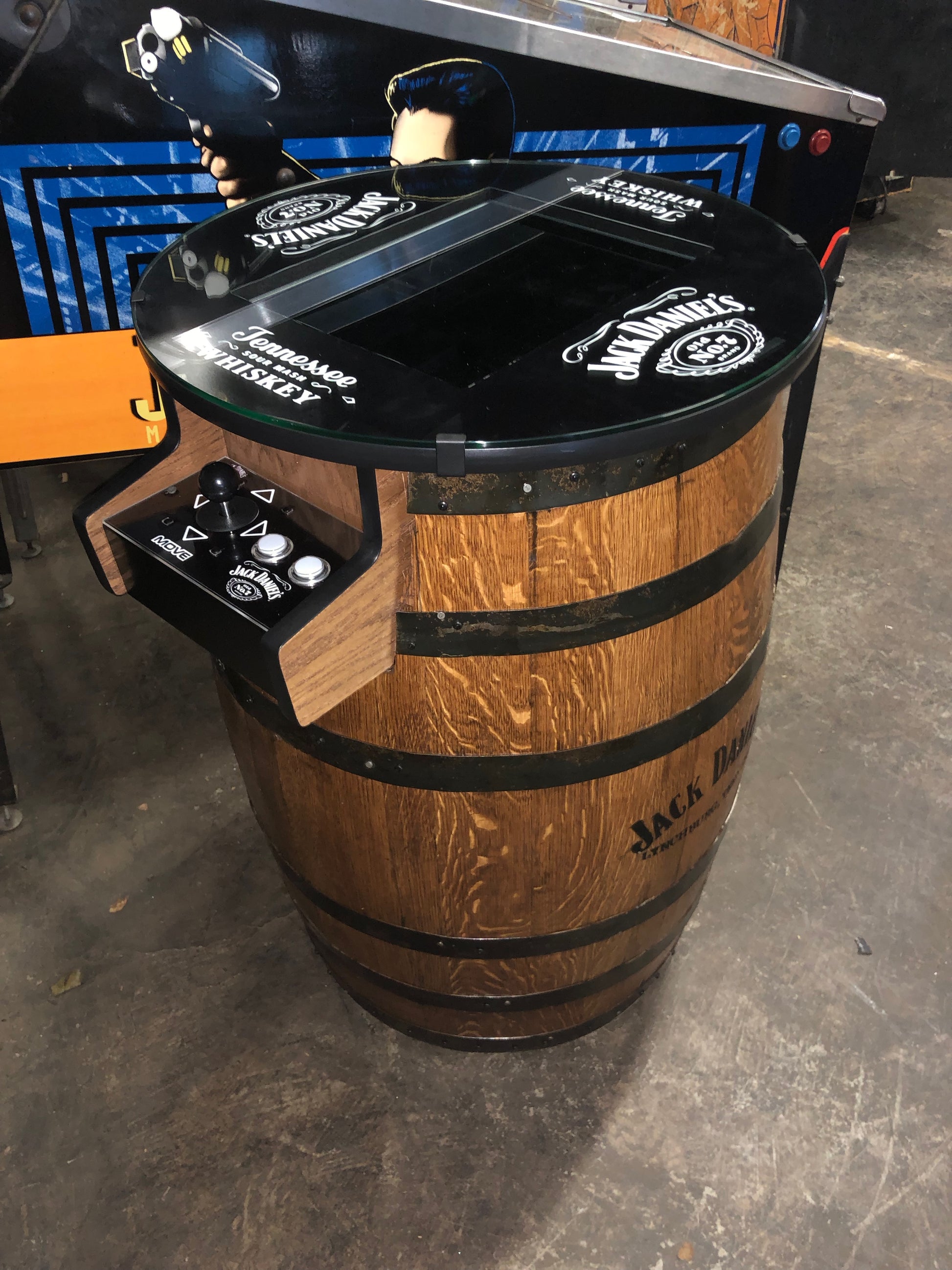 Tennessee Whiskey Barrel Multigame - Sixty Classic Games in One Unit - 1 Year Warranty! Used Barrel