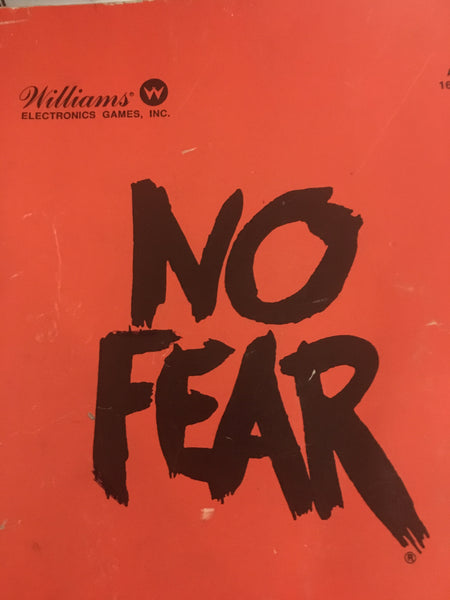 No Fear - Williams- Operations Pinball Manual- Instructions - Used