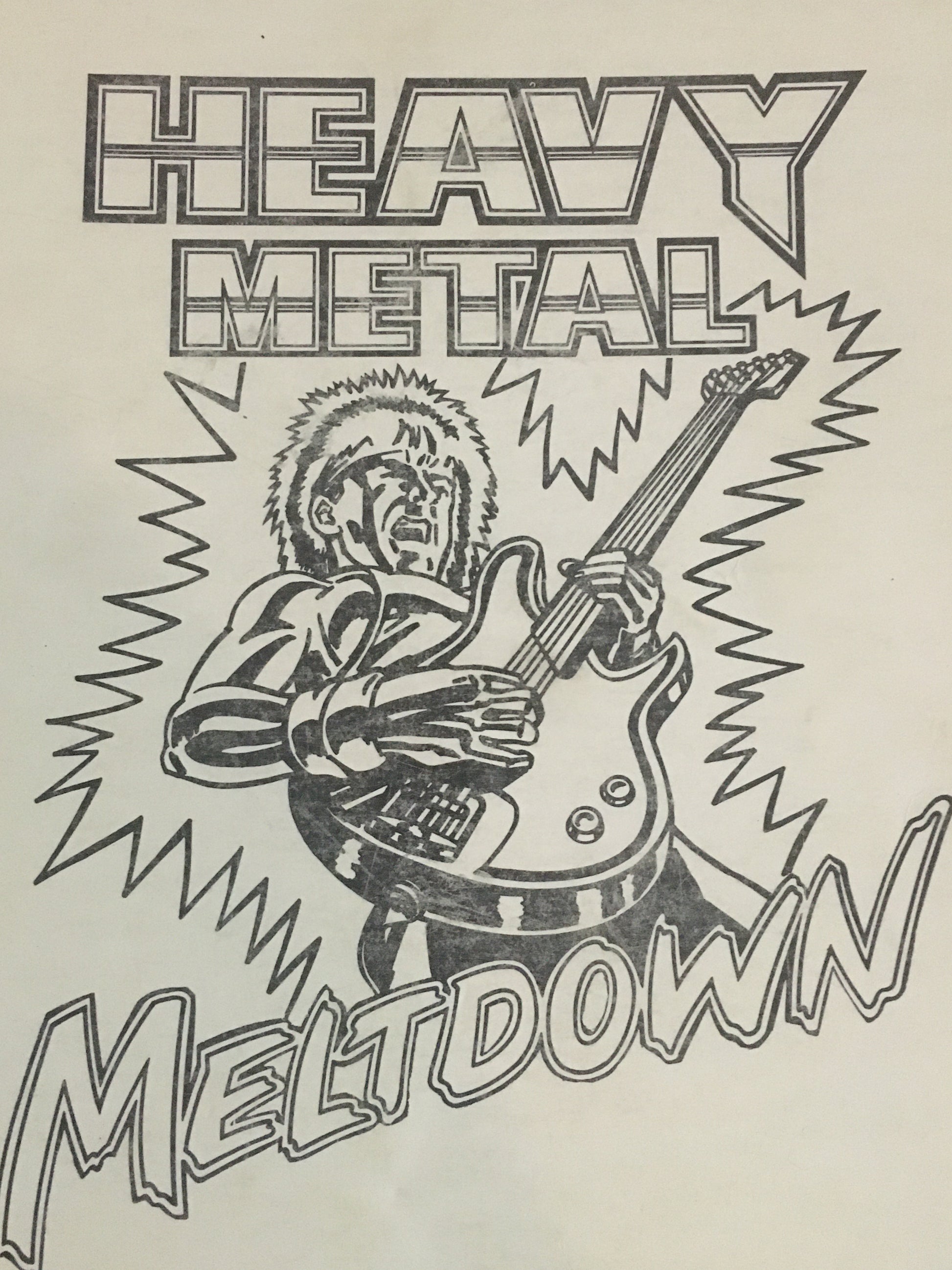 Heavy Metal Meltdown - Bally -Operating Schematics Pinball Manual - Instructions - Used Copy