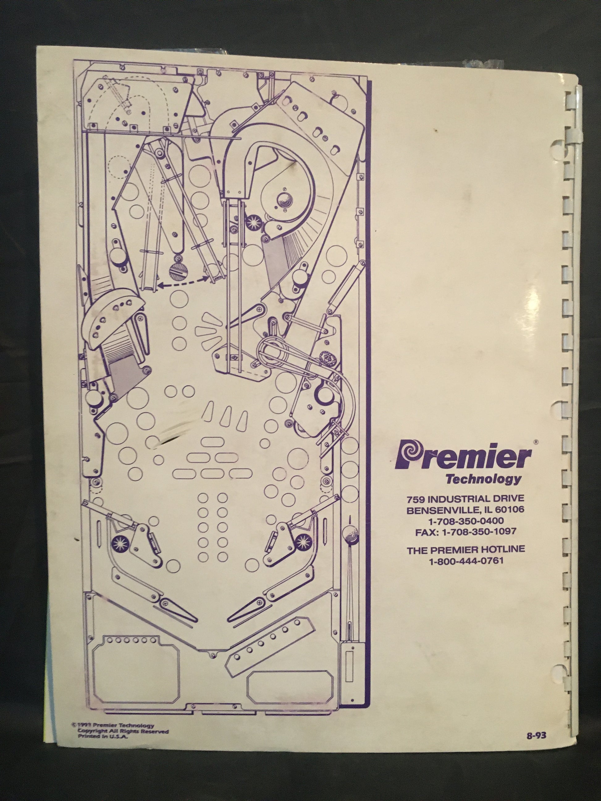 Gladiators - Gottlieb - Pinball Manual  - Schematics - Instructions - Used Copy