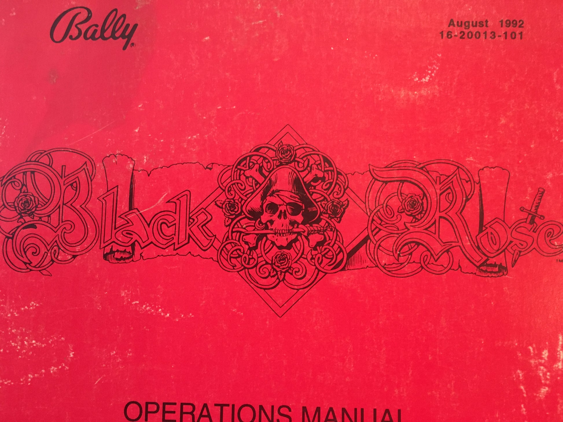 Black Rose- Bally - Pinball Operations Manual- Instructions - Book - USED COPY