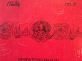 Black Rose- Bally - Pinball Operations Manual- Instructions - Book - Used Copy