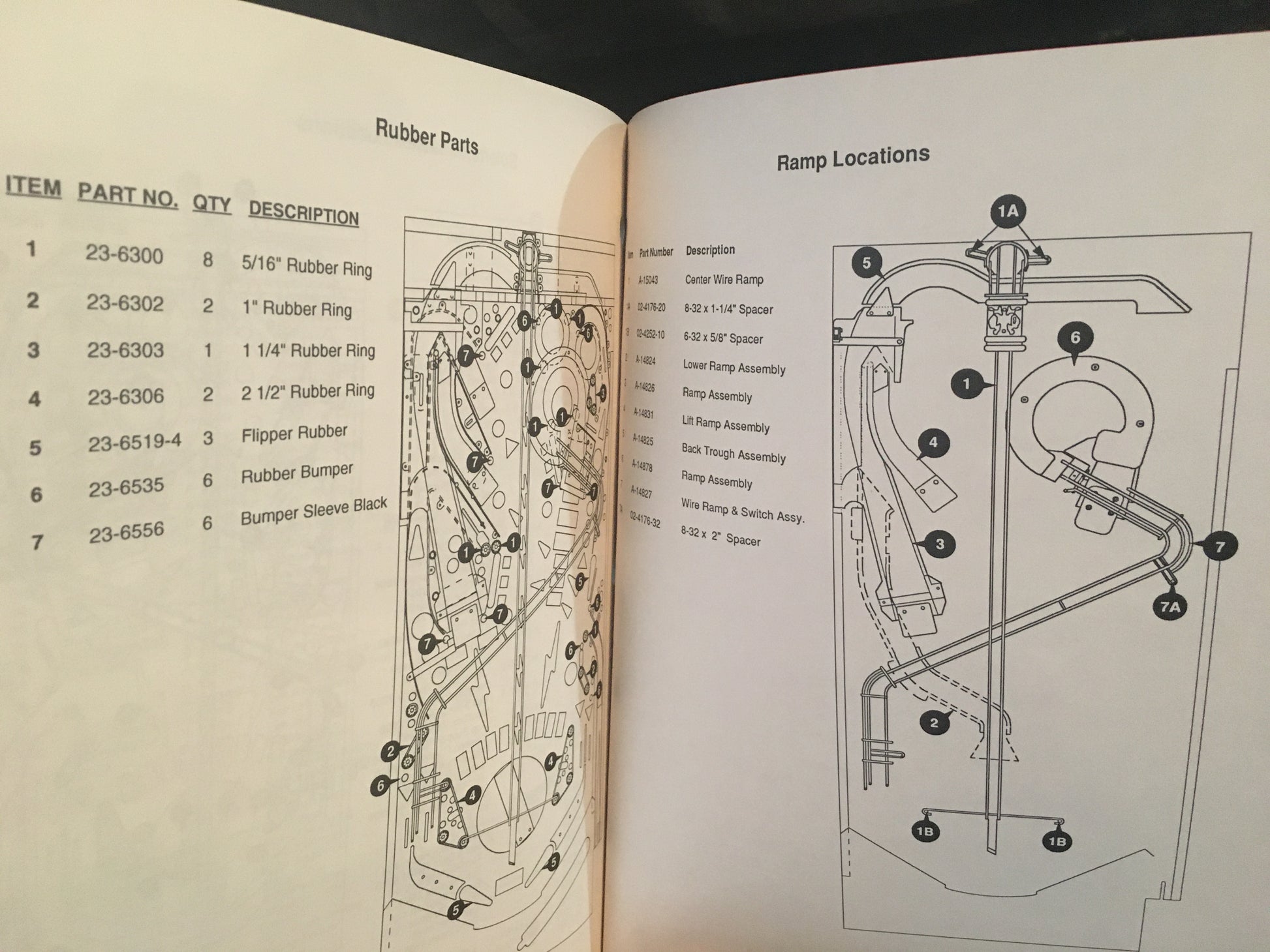 Black Rose- Bally - Pinball Operations Manual- Instructions - Book - USED COPY